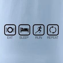Eat sleep run repeat v řadě Eat sleep run repeat v řadě