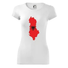 Albánie mapa a znak Albánie mapa a znak
