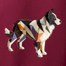 Border colie slepená z papíru