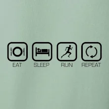 Eat sleep run repeat v řadě