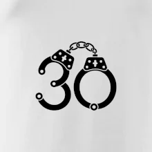 Narozeninové tričko pro policajta - pouta 30