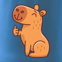 Kapybara s palcem nahoru