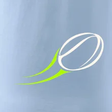 Minimalistický ragbyový míč v pohybu