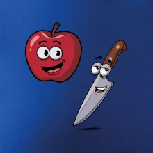 Parové triko - Jablko a nůž