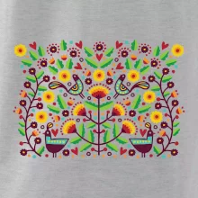 Folklor - barevně kvetiny obdélník