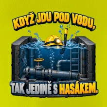 Instalatér pod vodou s hasákem