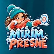 Rodinná vánoční trička - Mířím přesně máma sněhová bitva