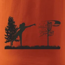 Disc golf - žena černý obrázek