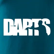 Darts - nápis se šipkařem