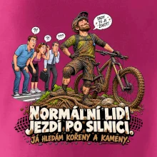 Normální lidi jezdí po silnici cyklistický humor