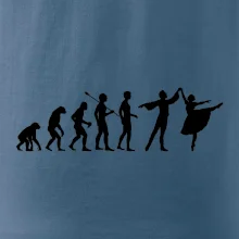 Evoluce tanec - muž a žena se sukní