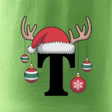 Vanoční rodinná trička - písmeno a čepice