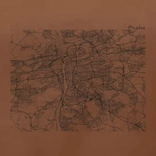 Mapy měst černobílé Praha