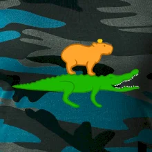 Kapybara na krokodýlovi (Moňas)