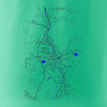 Vrchlabí - Mapa s vodními toky