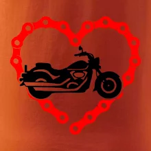 Moto srdce řetěz - chopper
