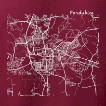 Mapy měst černobílé Pardubice