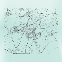 Černobílá mapa Kladno