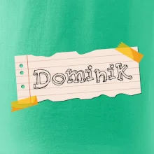 Papírek se jmenovkou - vlastní jméno