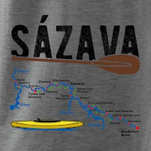 Mapa řeky Sázavy