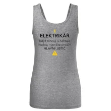 Elektrikář - hlavní jistič - Nápis na zádech