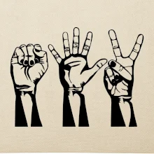 Kámen nůžky papír černé