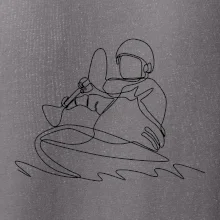 Kajak na vodě jedním tahem