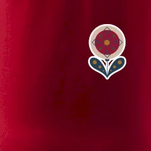 Folklor na prsu květina kulatá