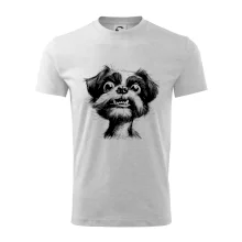 Černobílá karikatura Ši-tzu