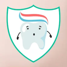 Zoubek na prsu - zubní pasta