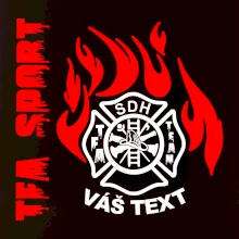 TFA Sport SDH (červený oheň) - Vlastní nápis