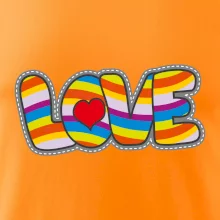Love nápis duhový