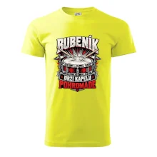 Bubeník drží kapelu pohromadě - červený rockový buben