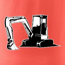 Bagr bez nápisu černobílý