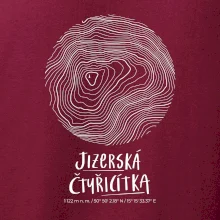 Jizerská čtyřicítka - vrstevnice v kruhu