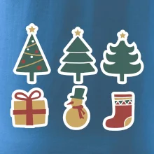 Vánoční sada - stromky a dárky