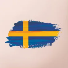 Švédská vlajka kreslená