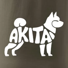 Akita Inu - Nápis v těle