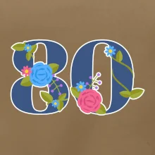 Květinové číslo kreslené - 80
