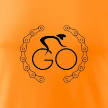 Logo cyklisty a řetěz