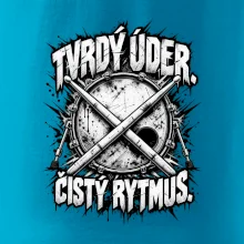 Tvrdý úder čistý rytmus - černobílé zkřížené paličky