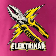 Elektrikář s bleskem a kleštěmi