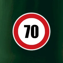 Dopravní značka - omezení rychlosti 70