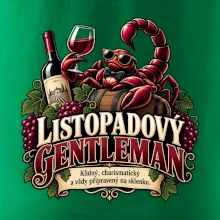 Listopadový gentleman se sklenkou červeného vína
