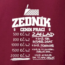 Ceník zedníka - cena za metr