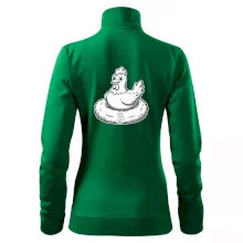 Kuře sedící na bitcoinovém hnízdě