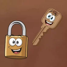 Parové triko - Zámek a klíč