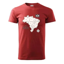 Brazílie mapa s názvy regionů