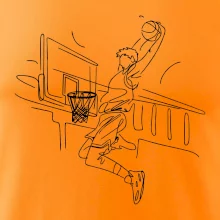 Basketbalista jedním tahem - výskok