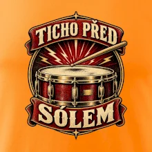 Ticho před sólem - vintage bubenický emblém